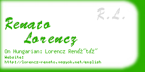 renato lorencz business card